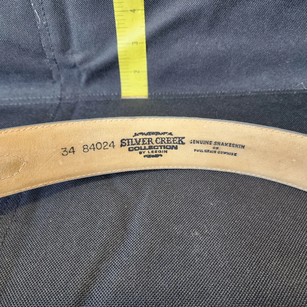 Men's Textured Olive Green Leather Belt with Brushed Gold Buckle